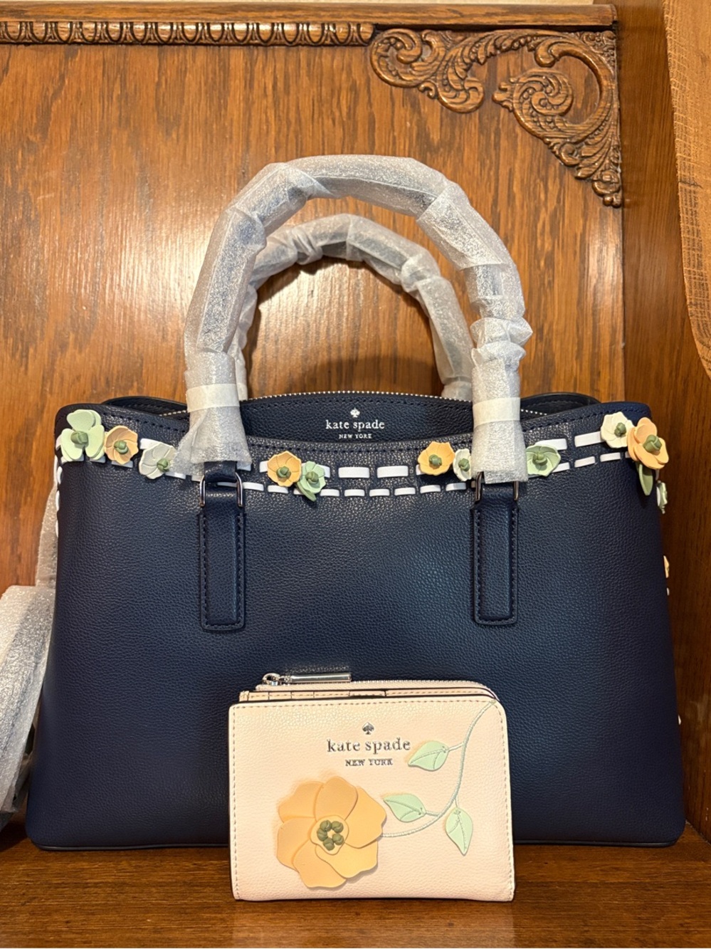 NWT-Kate Spade-SET-Thompson Street-Floral Satchel & Small L-Zip Wallet-$688